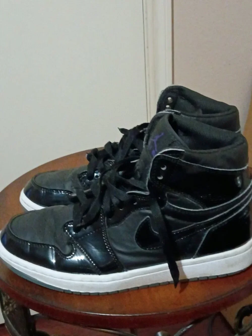 Jordan Air Jordan 1 Mid SE Black DV1308-004 Space Jam Mid Top Sneakers, Sz 7